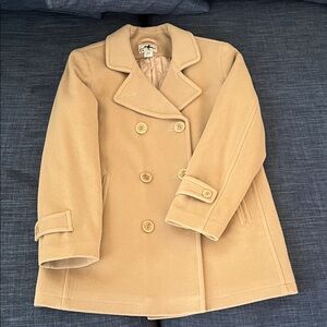 LL Bean Classic Lambswool Peacoat in camel